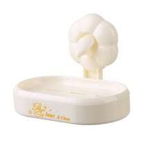 1pc Flower Suction Cup Soap Dish, Luxury No Drill Wall Mounted Draining Soap Holder For Bathroom - Multicolor - View 8