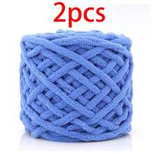2pcs/200g Soft Ice Bar Chenille Yarn, Thick Chenille Yarn Suitable For Handmade DIY Soft And Thick Knitted Yarn, Can Be Used To Make Blankets, Scarves, Dolls, Slippers, Crochet Yarn - Multicolor - View 14