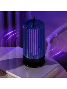 USB betriebene leise Mückenabwehr Lampe, Mückenabwehr Lampe, elektronischer Insektenvertreiber - lila Beleuchtung, Dual-Sensor-Technologie, UV-Licht zieht Mücken an, 360° Rundumschutz, ABS-Material, geeignet für Outdoor und Schlafzimmer, Schlaf schützen, ganzjährig unverzichtbare Mückenfalle - Violett - Übersicht 11