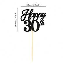 Creative Black "Straight Outta 1996 1986 1976" Cupcake Toppers, Happy 30th 40th 50th 30 Birthday Party Cake Decorations