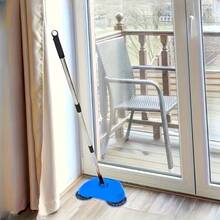 三合一多功能手动推式扫地机，无需电池即可清洁地板，可作拖把或扫帚使用，适用于清洁硬木地板和瓷砖上的碎屑、宠物毛发和灰尘，干湿两用清洁工具 - 彩色 - 查看 9