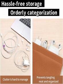 1PC Self-Closing Long Wallet, Simple Style Leather Purse For Women, Passport Driver's License ID Document Holder, Earphone Data Cable Cash Cosmetic Storage Bag, Mini Travel Wallet Phone Pouch, Business Casual Travel Essentials Vacation Summer Holiday Back To School Accessories - Multicolor - View 9
