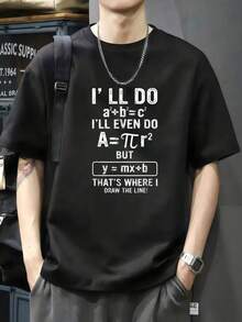 Genérico Chistes Divertidos de Profesores de matemáticas para Hombres y Mujeres. Camisetas Divertidas con Frases de matemáticas para Hombres y Mujeres Camiseta de manga corta de algodón de 220 g, impresión por una cara - Negro - Ver 7