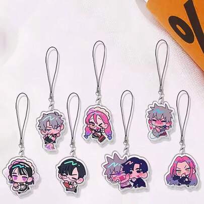 Cartoon Character Shaped Keychain, Cute Q Version Pendant