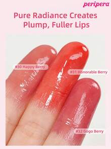 K-Beauty Peripera Ink Mood Glowy Tint,Water Bare Tint,Mirror Watery Lip Gloss,Glass Lip Gloss,丰唇,自然保湿,轻盈,提亮肤色,持久显色,舒适不粘腻,适合戴口罩使用,不留白膜,K-Beauty,韩国彩妆 - #30 HAPPY BERRY - 查看 7