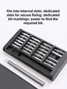 25件套精密螺丝刀套装，多功能维修工具，适用于拆卸手机和平板电脑，不可充电 - 包含多种螺丝刀头 - 彩色 - 查看 2