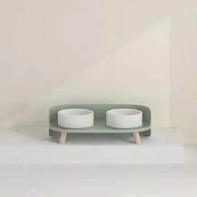 1 bát sứ cho mèo, bát đôi cho chó, bát đựng thức ăn cho mèo, cổ bảo vệ, chống tràn, chống bắn tung tóe, đồ dùng cho thú cưng - 600ml - Xem 9