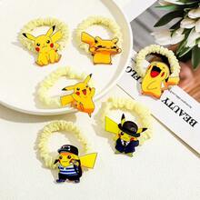 pocket monsters 6pcs The Hair Ties And Hair Accessories From The Pokémon Pikachu Series Are Stylish And Versatile, With Cute And Sweet Hair Loops And Hair Ropes. - Multicolor - View 13