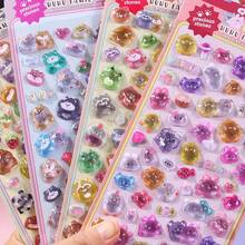 3D立体浮雕可爱水晶环氧树脂贴纸，糖果树脂密封贴纸，防水贴纸，适合作为奖励礼物，DIY装饰贴纸，可用于水瓶、冰箱、手机壳、笔记本等。 - 彩色 - 查看 6
