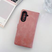 牛皮翻盖防震手机壳，带支架，高品质印花设计，适用于苹果 17 Pro Max/15 Pro Max/14 Pro Max/13 Pro Max/12 Pro Max/11 Pro Max/XS Max/7/8 Plus、11/12/13/14/15 Pro Max、三星 Galaxy S10/20/21/22/23/S24U/A05/A14/A24/A25/A34/A54、Note 11/12/13 Pro、荣耀 70/90/X7/X8/X6/X9 系列 - 粉色 - 查看 3