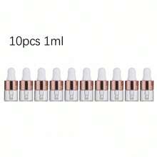 10pcs 1ml 2ml 3ml 5ml Clear Mini Glass Dropper Bottles Small With Glass Eye Dropper For Essential Oils Sample Traveling - Clear - View 11