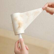1/12件装家用粘毛滚筒刷，可重复使用衣物清洁刷，粘毛纸掸，适用于宠物毛发、衣物、家具（白色手柄） - 白色 - 查看 5