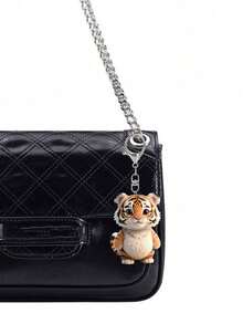 2D平面可爱小老虎钥匙扣，1个装，兼容背包、钥匙、钱包 - 可爱风格钥匙圈，完美适用于包包和车钥匙，完美适用于车钥匙、背包和包包，包包挂件，无需电池，情人节礼物，实用汽车配件，女士钱包和手机配件，赠送朋友、家人、女朋友，派对配饰，纪念品，动物爱好者礼物，2D平面 - 彩色 - 查看 3