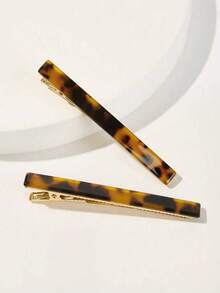 Fashionable Retro Casual Tortoiseshell One-Piece Hair Clip, Claw Clips, Hair Slide, Hair Barrettes, Hair Accessories For Women, Head Accessories - Multicolor - View 1