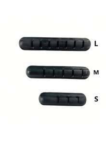 1pc Self-Adhesive Silicone Cable Organizer, 3/5/7 Holes Options, Office Desk Tidy, Earphone/Phone Cord/Wire Multi-Function Winder, Wall-Mounted Cable Holder, Desktop Storage Rack, Back To School Essential - White - View 10