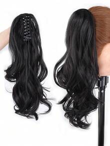 Ponytail Extension Synthetic Wigs Claw Clip In Curly Wavy Ponytail Hair A Ponytail With Half Tied Hair Suitable For Women's Daily Wear And Gatherings Elegant Hair Claws Women Hair Accessories Casual Hair Clips - Multicolor - View 12