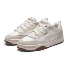 Puma Calzado casual para hombre y mujer, Park-Lifestyle OG Mix, cómodo, ligero, suela suave, rebote y amortiguación, calzado de skate urbano, calzado deportivo retro sencillo para entrenamiento, fitness, desplazamientos, viajes, 406463-01 - Blanco-gris - Ver 1