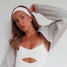 1PC Sports Yoga Hair Band Solid Running Absorb Sweat Headband For Women Men Adjustable Make Up Hair Accessories Headwrap Women Head Scarf Work Out Sweatband - Multicolor - View 4