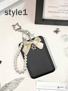 Ví đựng thẻ dây thừng Y2K - Ví đựng thẻ trang trí hình bướm bạc, ví đựng thẻ sinh viên/thẻ xe buýt, thẻ ăn, thẻ công ty với dây ngọc trai giả, quẹt thẻ mượt mà, ví đựng thẻ trong suốt, bền bỉ chống trầy xước, thời trang và chuyên nghiệp, vừa vặn hoàn hảo, phụ kiện du lịch. - Nhiều màu - Xem 5