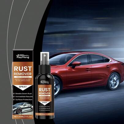 Car Rust Remover Revitalizing Spray For Car Wheels & Metal Surfaces,Soften The Rust Layer,Strong Decontamination,Cleaning Metal Iron,Smooth Reliable
