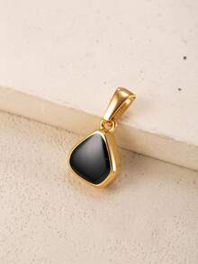 1pc 18K Gold Plated Stainless Steel Teardrop Pendant, Elegant Charm Pendant For DIY Necklace, Earrings, Jewelry Making, Daily Wear, Gift - Trapezoidal Style - View 9