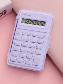 1 个迷你学生计算器，可爱时尚的设计，8 位数字显示，适合工作、学习、财务、会计、便携式手持计算器 - 單件 - 查看 10
