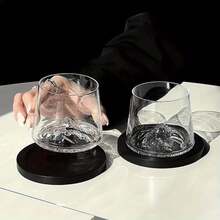 高档水晶山形杯 冰山玻璃杯 观山杯 日式雪山杯 水杯 茶杯 威士忌杯 - 白色 - 查看 6