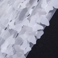 1pc Butterfly Style Ethereal Bridal Veil, Suitable For Wedding Photography - White - View 5