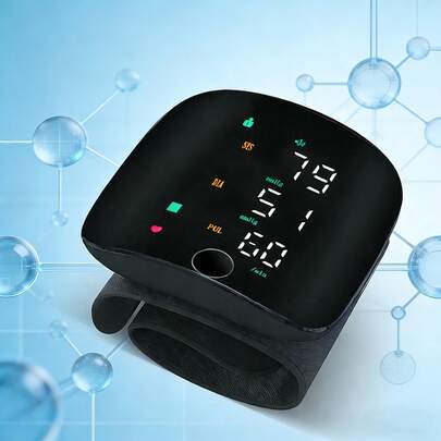 1 Pc Smart Touch LCD Screen Chargeable Voice Wrist Blood Pressure Monitor Digital Automatic BP Tonometer Heart Rate Sphygmomanometer