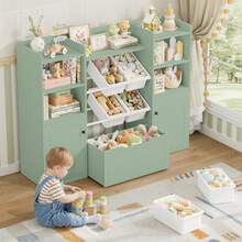 Kids Bookcases, Cabinets & Shelves - màu xanh lá - Xem 7