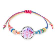 1pc Trending Rainbow Bracelet, KPOP Idol Group Soft Clay Slice Expandable Bracelet, Boho Beaded Chain - Multicolor - View 3