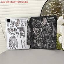 1pc Anatomical Skeleton Pattern Tablet Protective Case - Suitable For Those Pursuing Avant-Garde Gothic Style And Unique Design, With Pen Slot And Multi-Angle Stand Tablet Protective Case - Compatible With IPad 10.9"/10.2"/Air 5th Gen/Pro 11"/10th Gen/9.7"/Air 2/IPad (7th Gen)/IPad (8th Gen)/IPad Air 4/5/IPad Pro 11"/2022 IPad 10th - Multicolor - View 1