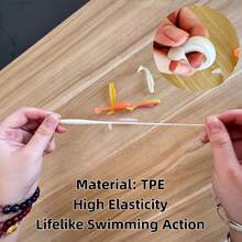 6厘米8克软饵，仿生鱼饵，路亚钓具，TPE材质，高弹性和抗撕裂性，适用于冰钓、微型鱼钓、淡水和海水垂钓 - 彩色 - 查看 7