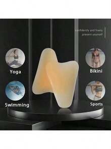 1pc Reusable Women Silicone Invisible Underwear Liner, Suitable For Swimwear, Lingerie, Leggings, Private Protection, Self-Adhesive - Multicolor - View 2