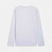 Puma 男士跑步系列长袖针织圆领长款T恤 52724282 - 灰色 - 查看 2