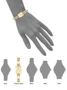 Anne Klein 女士时尚石英手链腕表，配可调节不锈钢表带 - 金色 - 查看 3