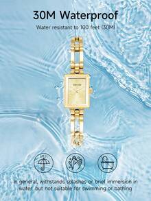 Anne Klein 女士时尚石英手链腕表，配可调节不锈钢表带 - 金色 - 查看 10