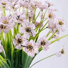 3pcs Fake Artificial Simulated Flowers, UV Resistant And Non Fading, Made Of Artificial Plastic Flowers Suitable For Window Boxes, Flower Pots, Courtyards, Homes, Indoor And Outdoor Decoration - White - View 9