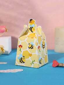 12pcs Creative Bee Gift Boxes Gifts Package Paper Box For Bee Birthday Party BabyShower Wedding Party Decor - Multicolor - View 6