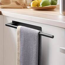 Wall Mounted Towel Rack, Bathroom Towel & Loofah Storage Rack, Vanity Towel Organizer. No Drilling Design, Sturdy And Durable, Suitable For Kitchen And Bathroom. An Ideal Choice For New Year Or Valentine's Day Gifts. Wall Mounted Towel Rack. - Multicolor - View 6