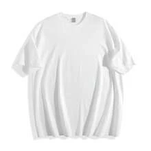 Women's Solid Color Simple Crewneck Short-Sleeved Summer T-Shirt, Daily Wear-Unisex Summer Casual Vintage Cotton Printed T-Shirts For Couples - 白色 - 查看 9