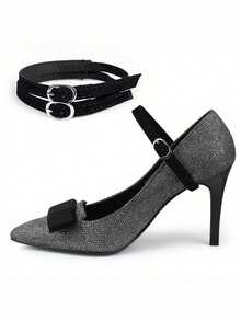 Detachable Adjustable Non-Slip High Heel Straps, Faux Leather Replacement Laces With Buckle, Removable Ankle Strap - Multicolor - View 6