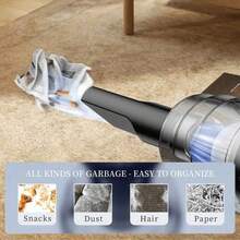 Upgraded Portable Wireless Handheld Vacuum Cleaner, One-Time Pickup Of Snack Crumbs/Pet Hair, With Dust Cup + Washable Filter, Cyclonic Suction Wireless Vacuum Cleaner. USB Charging (2000mAh) High Capacity Lithium Battery, Suitable For Car/Office/Home - Multicolor - View 4