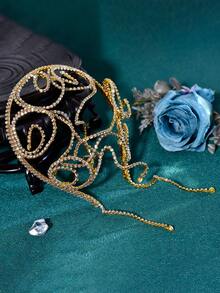 1pc Luxury Gold Snake-Shaped Headband, Suitable For Weddings, Parties, Balls, Banquets, Eid Celebrations, Women's Headpiece - Gold - View 9