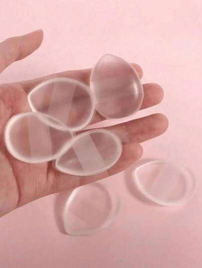 Bộ 6 miếng mút trang điểm silicon | Dụng cụ trang điểm du lịch tiện lợi, không thấm hút | Dùng cho che khuyết điểm, kem nền, dặm lại lớp trang điểm | Có thể giặt và tái sử dụng