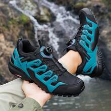 Men's Outdoor Hiking Boots Feature Excellent Shock Absorption And A Twist-Lock Buckle Design For Quick On/Off Wear, Ideal For Jogging - Blue - View 3