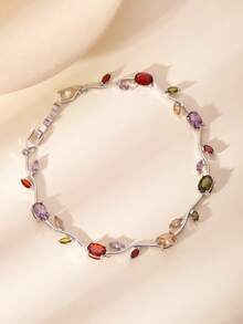 水钻藤蔓锆石叶子造型时尚手链，适合女性日常佩戴和情人节搭配 - 手鍊 - 查看 27