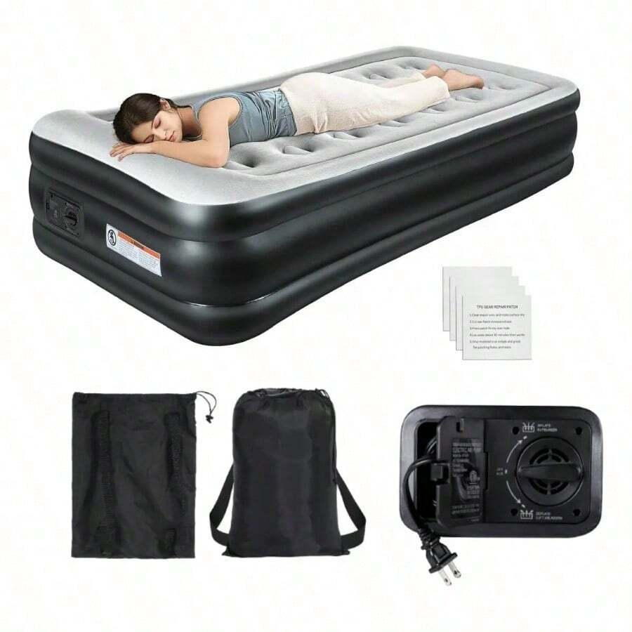 196x93cm colchón individual inflable - Blanco - Ver 1