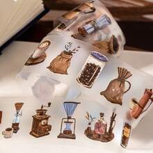 35mm*2M 可爱猫咪甜点图案和纸胶带，哑光PET材质，用途广泛，适用于剪贴簿、日记、计划本、家居装饰、DIY手工、学习用品等。 - 彩色 - 查看 8