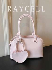 Fashionable Niche Women's Bag, Retro 2026 New Ins Polka Dot Shoulder Crossbody Bowling Bag, Autumn/Winter - Pink - View 2